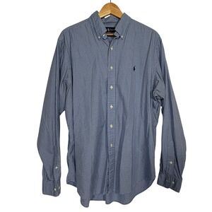 Ralph Lauren Classic Fit | Blue Gingham Button Down Shirt Men's‎ XL